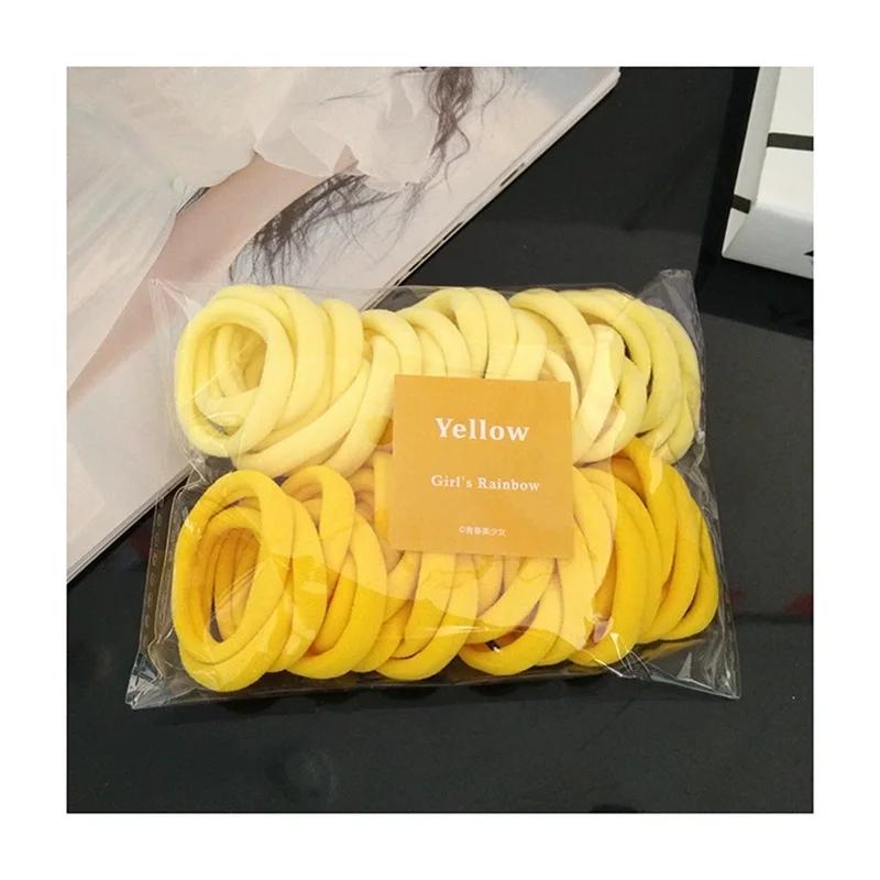 Anneaux de cheveux colorés pour filles, 50 paquets de couleurs acidulées sans coutures, anneaux de s