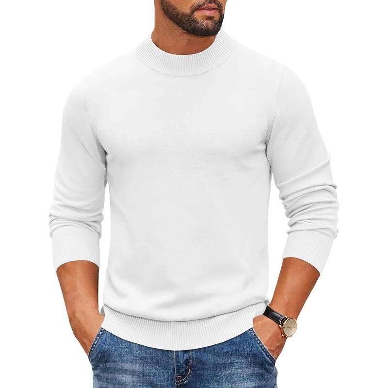 Jeu d'animaux hommes faux col roulé chemisier froid tricots pull pull décontracté robe mince pull ch