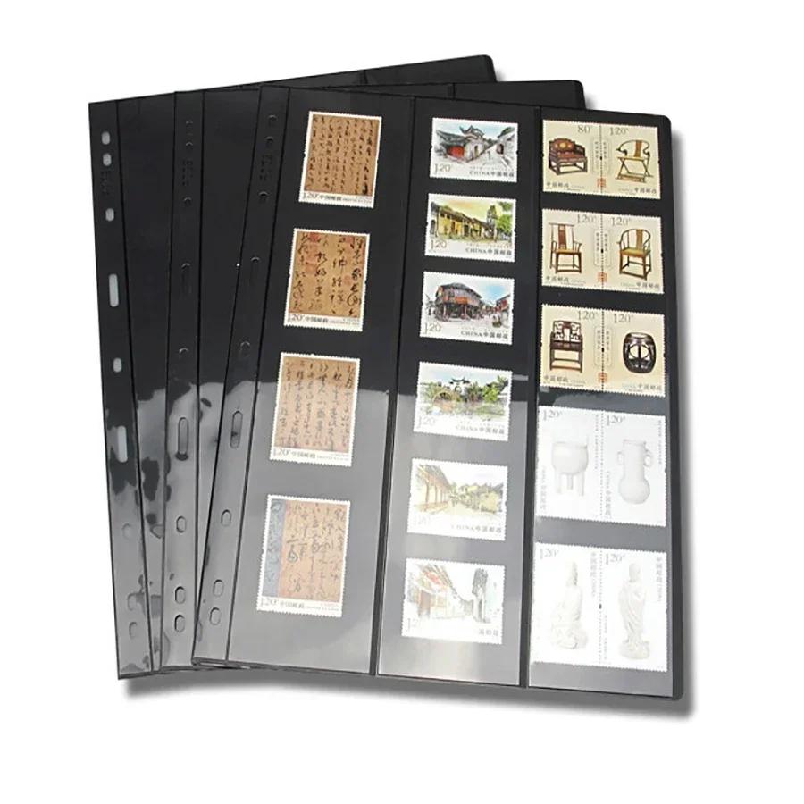 10 pièces/lot timbres Notes lignes grille PVC page de timbre album feuilles mobiles inners de timbre