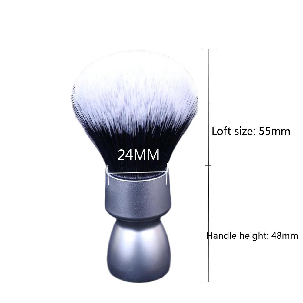 YAQI – brosse de rasage pour hommes, poils synthétiques, poignée en métal lourd, pour smoking, nœud