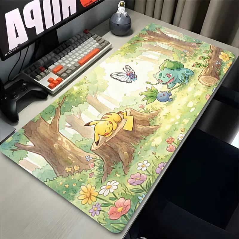 Tapis de souris XXL Pikachu pour Gamer, accessoires PC Gaming, tapis de clavier, tapis de souris de 