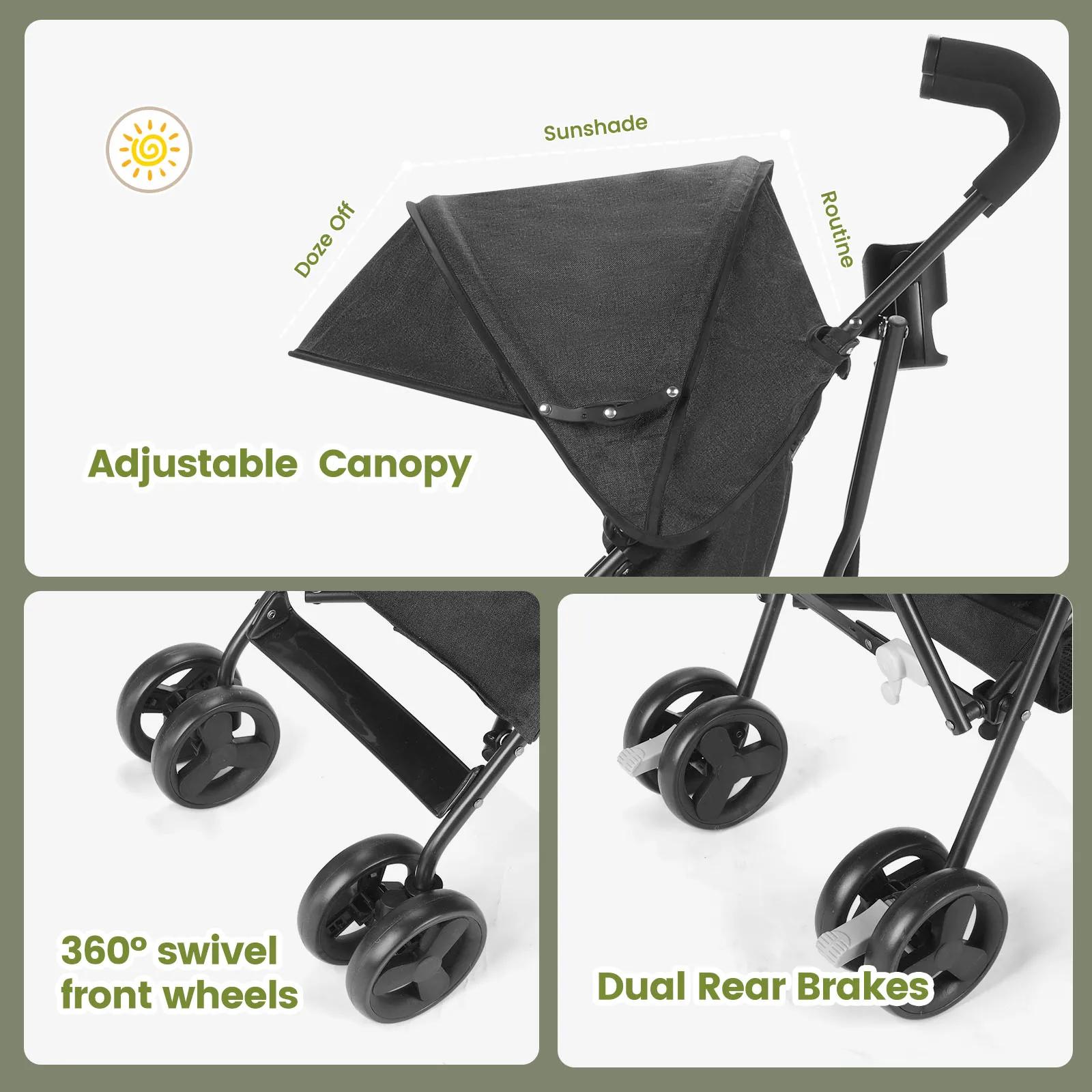 Wedyvko Poussette de Voyage Poussette de Voyage légère et Portable Design Poussette pour Enfants Pli