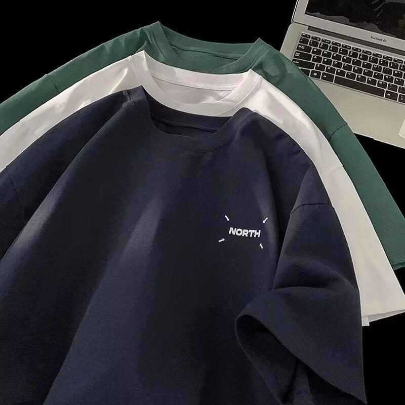 T-shirt imprimé avec Logo minimaliste 【M-8XL】 T-shirt Super grand pour hommes, mode été, Style sport