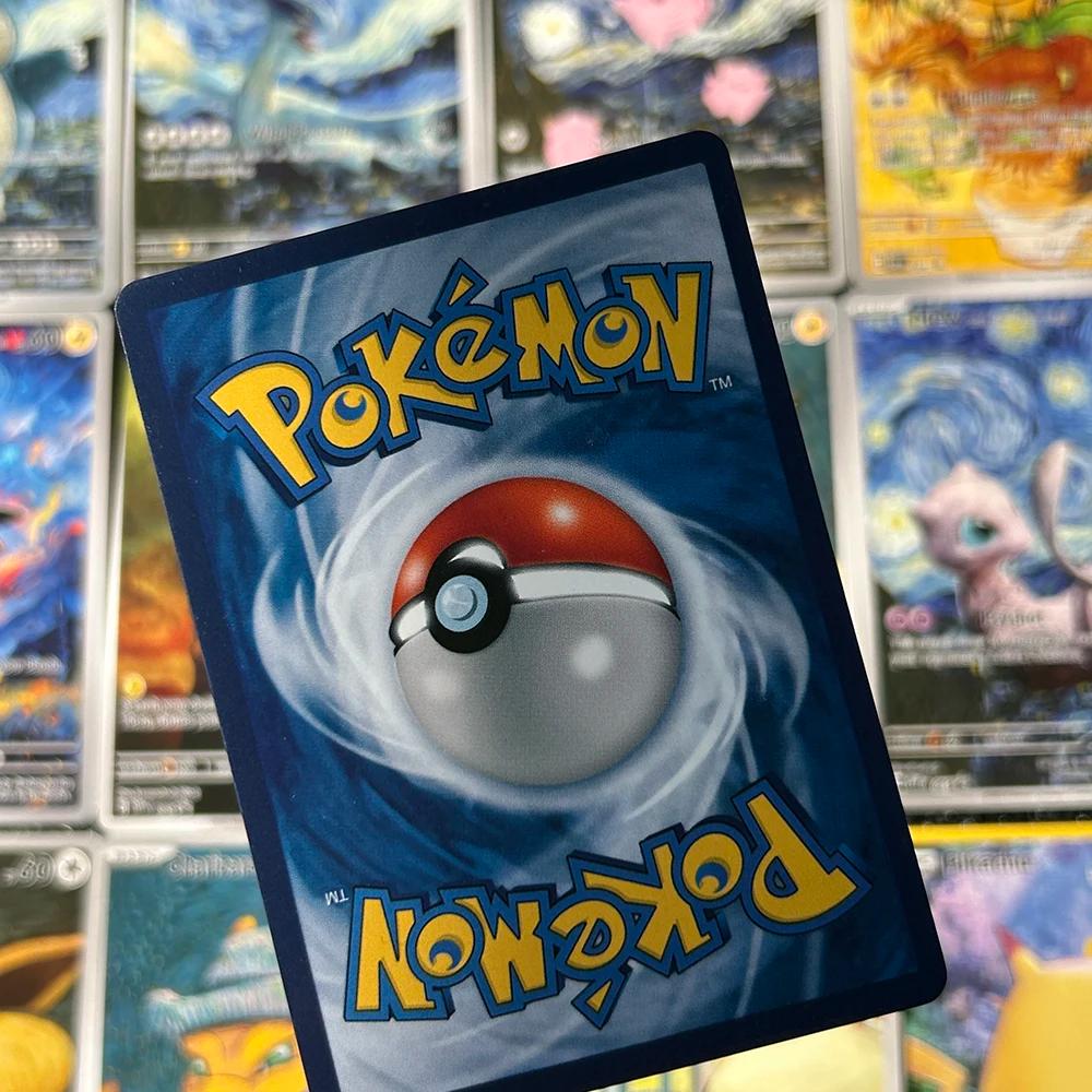18 pièces/ensembleDIY PTCG 2023 SVP EN VAN GOGH PICHU gris FELT chapeau MEWTWO Charizard auto-fait c