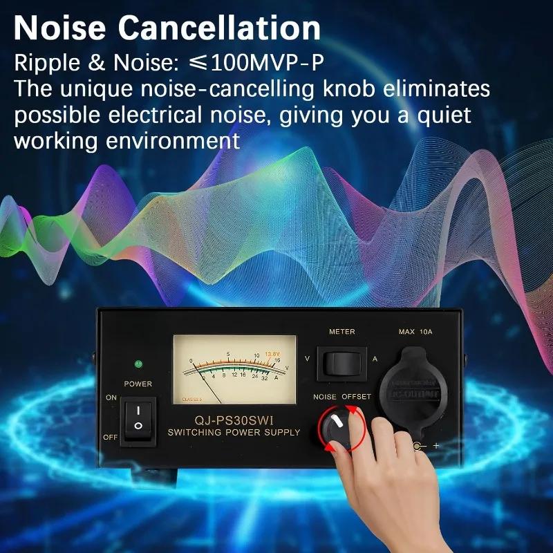 Alimentation cc 13.8V 30A pour radio amateur, alimentation de banc régulée avec décalage de bruit, c