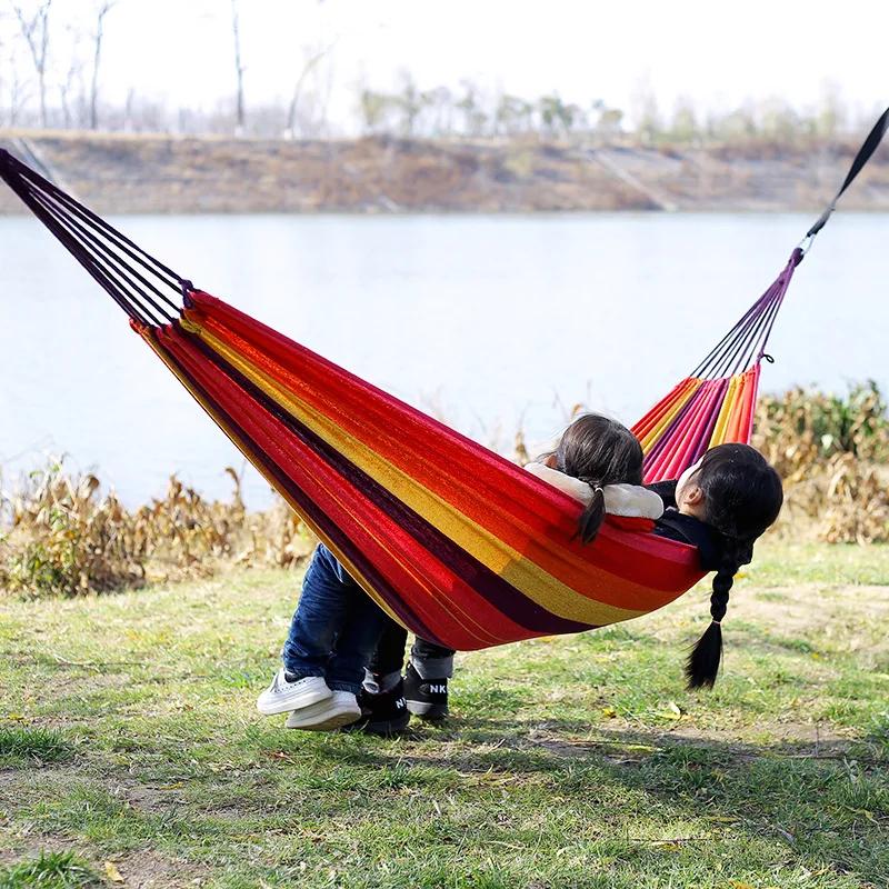 Nouveau créatif toile unique hamac extérieur cour hamac de couchage Camping intérieur balançoire pou