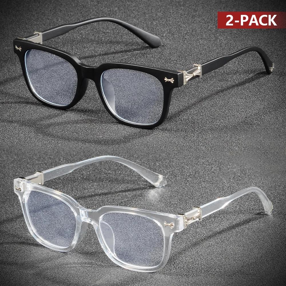 CRIXALIS – lunettes Anti-lumière bleue pour hommes et femmes, carrées, Vintage, pour lecture sur ord