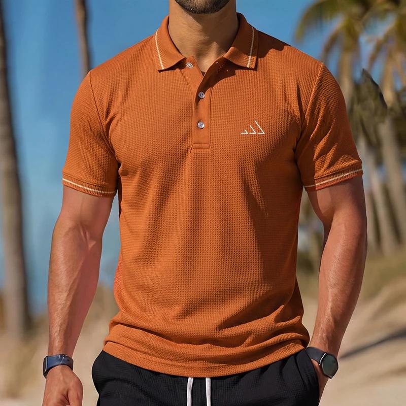 Polo décontracté pour homme, streetwear d'été, manches courtes, hauts décontractés pour affaires, vê