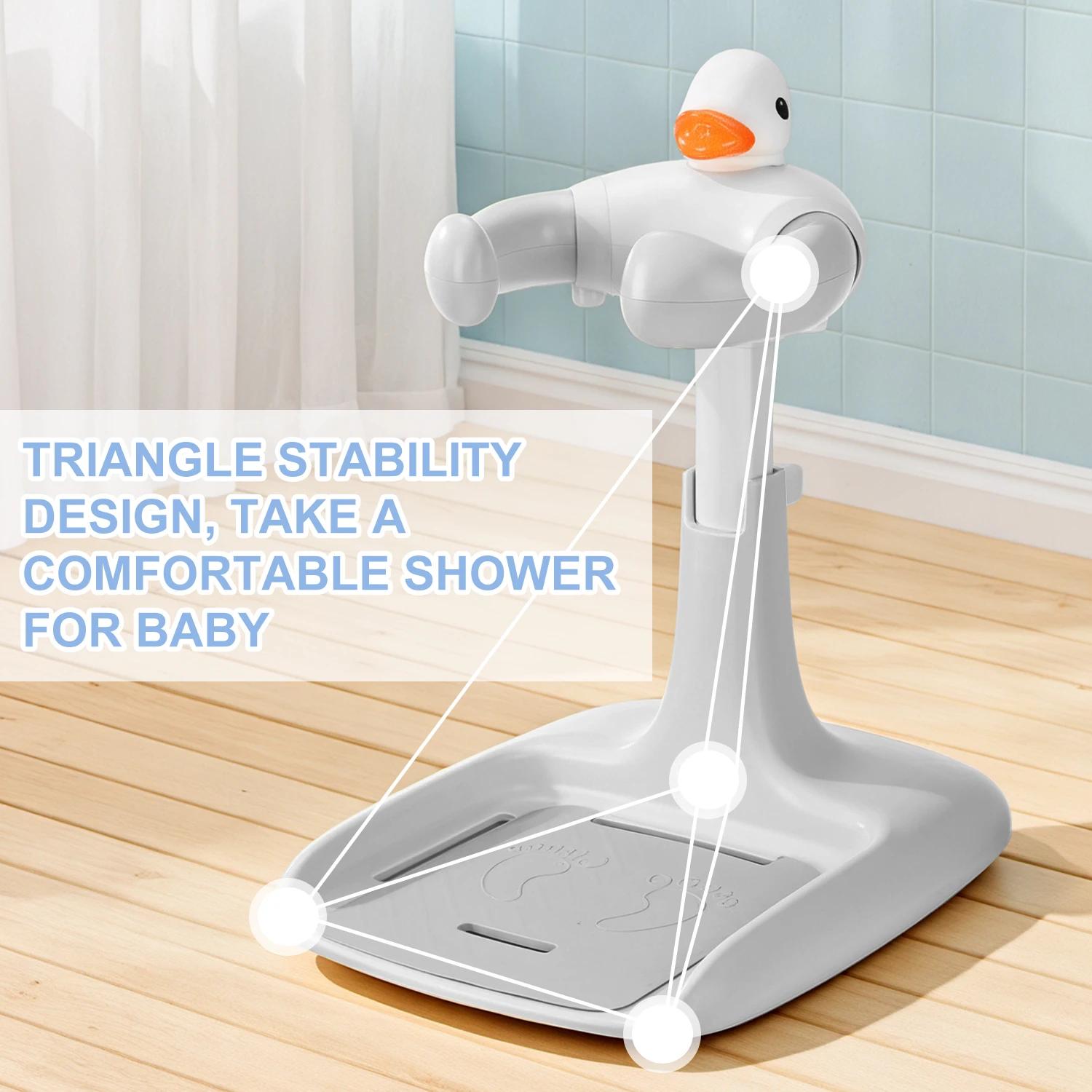 Support de douche pour bébé réglable avec base antidérapante