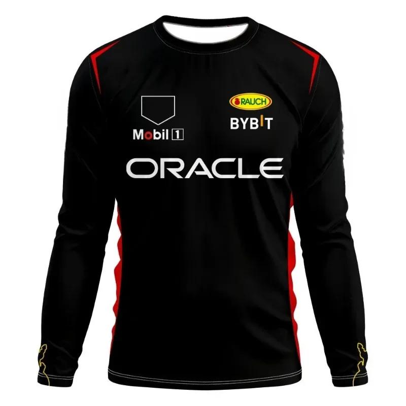 T-shirt à manches longues de l'équipe F1, édition printemps et automne, T-shirt Extra Large pour hom