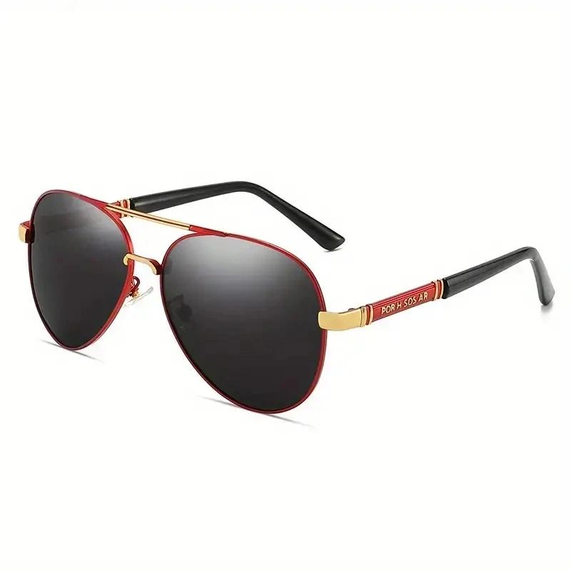 Lunettes de soleil polarisées hommes monture métallique qualité lunettes de soleil marque Design mâl