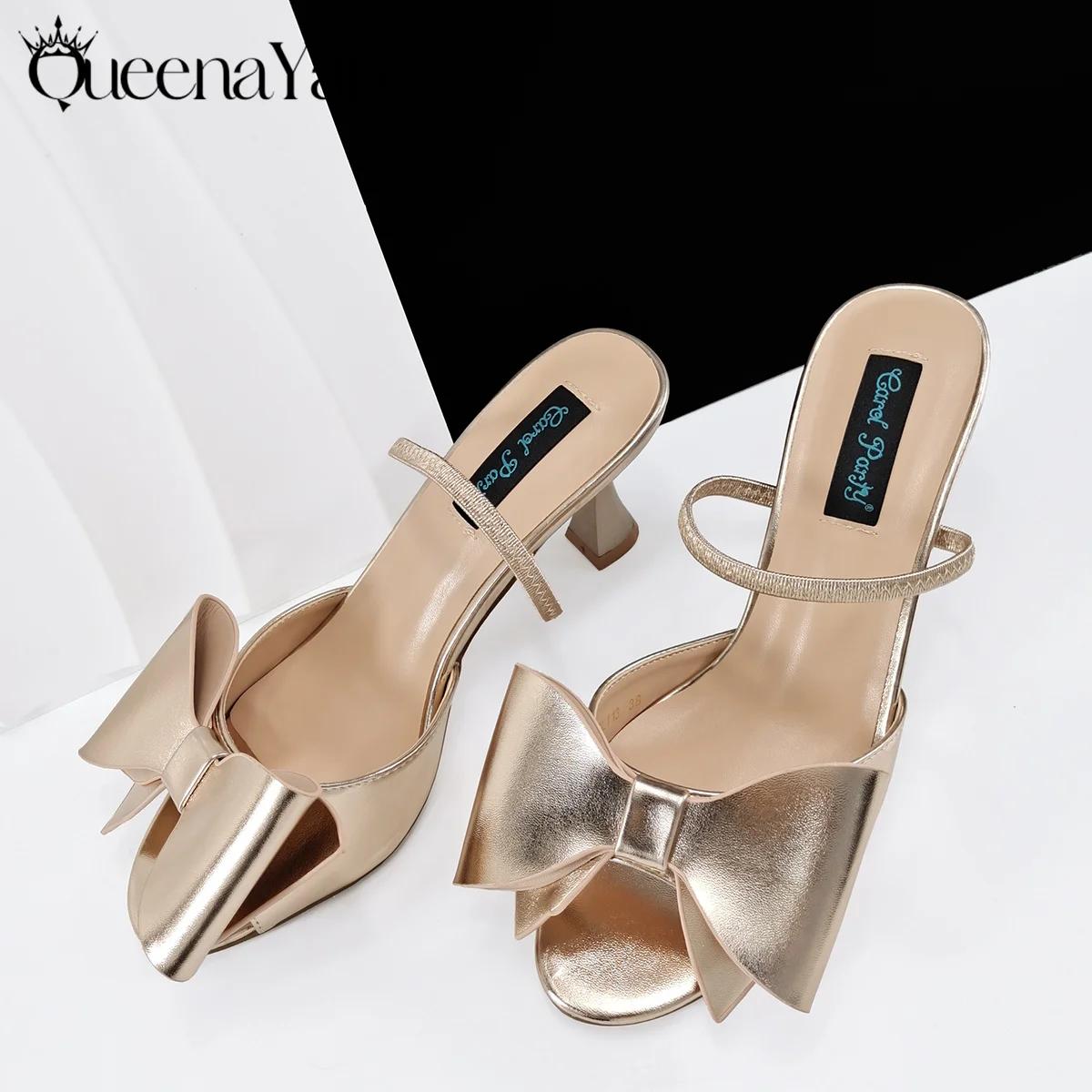 Queena Yan 2025 été nouveau Design spécial italien femmes chaussures à talons et ensemble de sacs co