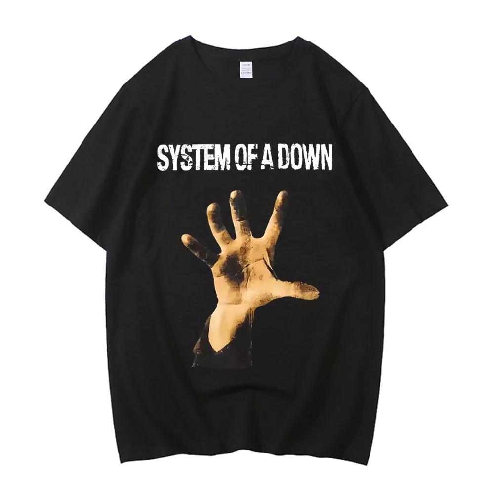 Système d'un vers le bas toxique couverture d'album de musique T-shirt hommes Rock T-shirt années 90