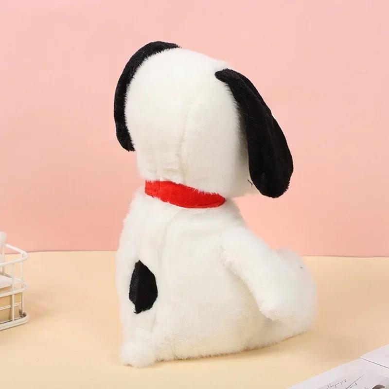 Nouveau bébé respiration apaisant Snoopy chien blanc en peluche poupée compagnon de couchage musique