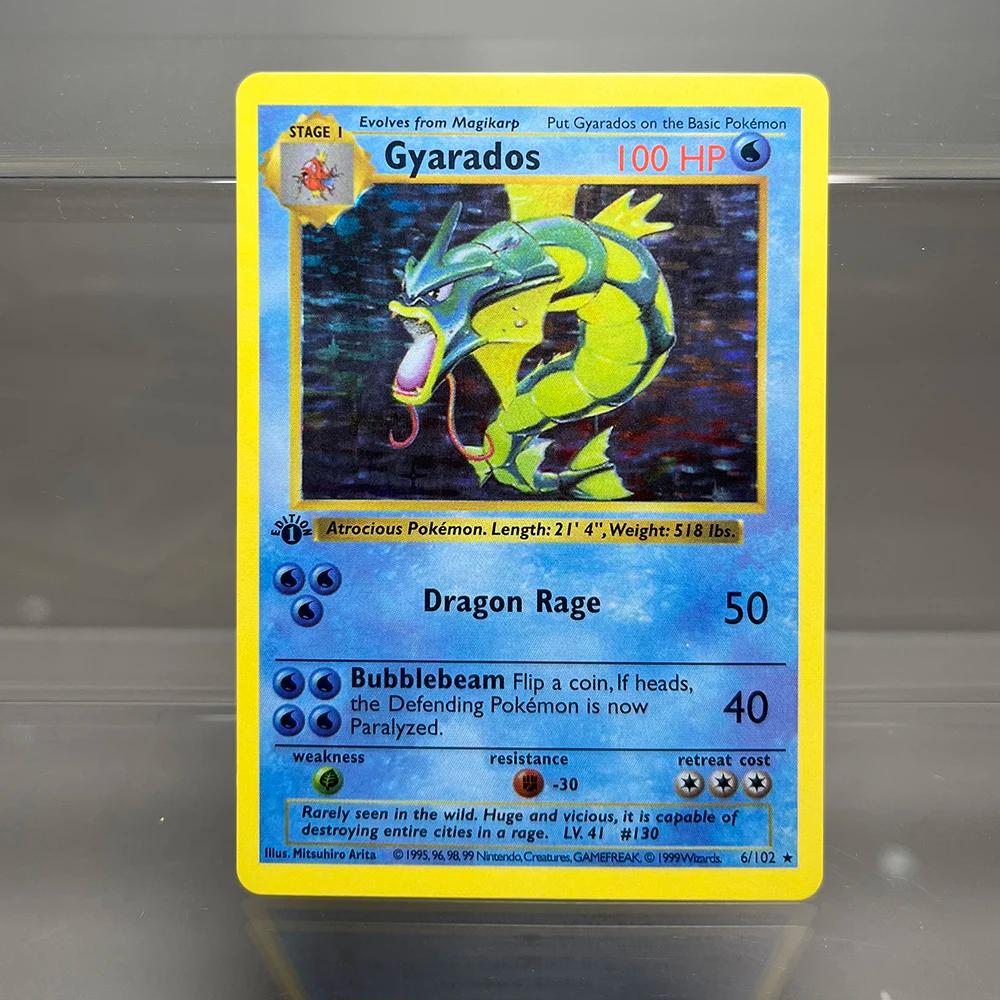 PKM-Cartes de collection à feuille unique, Charizard, Blastoise, Dragonite, jeu de cartes proxy PTCG