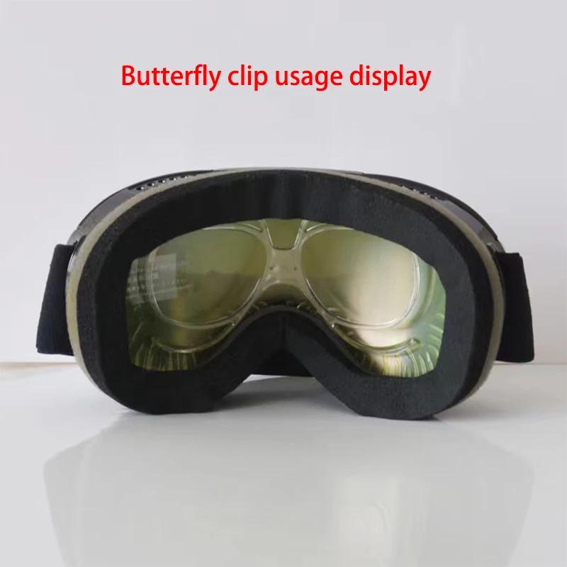 Lunettes de moto pliables, lunettes de Ski, cadre de myopie, insertion Rx, adaptateur optique Flexib