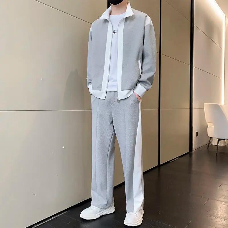 Costume de sport décontracté pour hommes, nouvelle collection printemps, tendance, veste personnalis