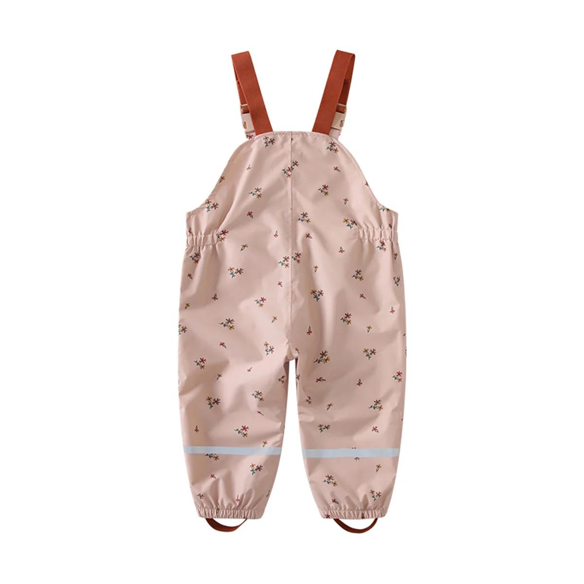 HONEYKING enfants pantalons de pluie imperméables combinaisons pour bébés garçons filles salopette p