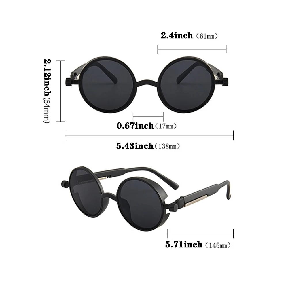 Lunettes de soleil Steampunk gothiques classiques pour hommes et femmes, lunettes de soleil rétro, m