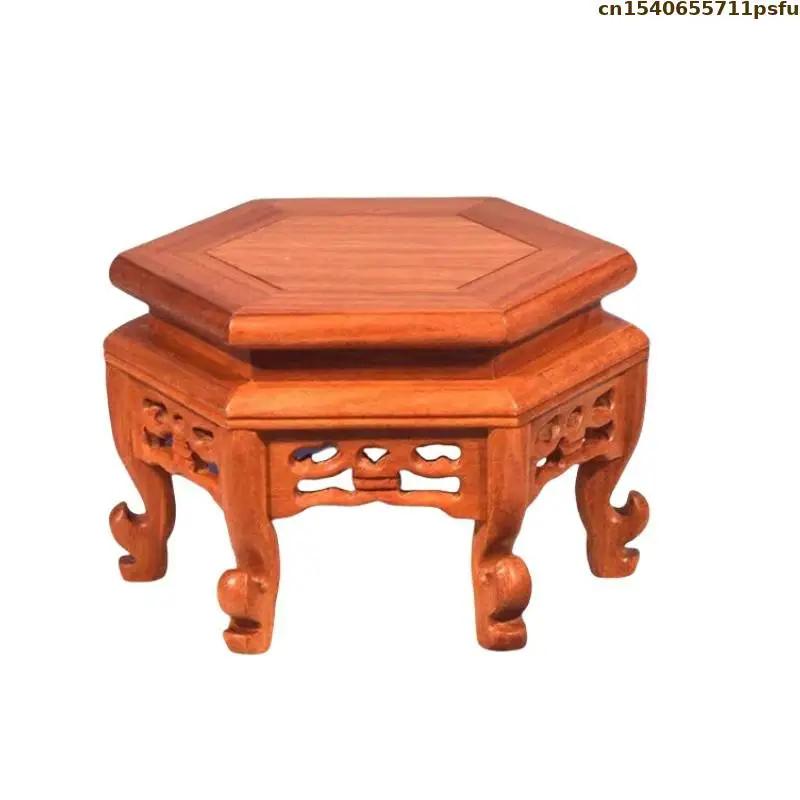 Ensemble de base de fleur debout en bois, vase sur piédestal, pot de fleur, table de tri, support d'