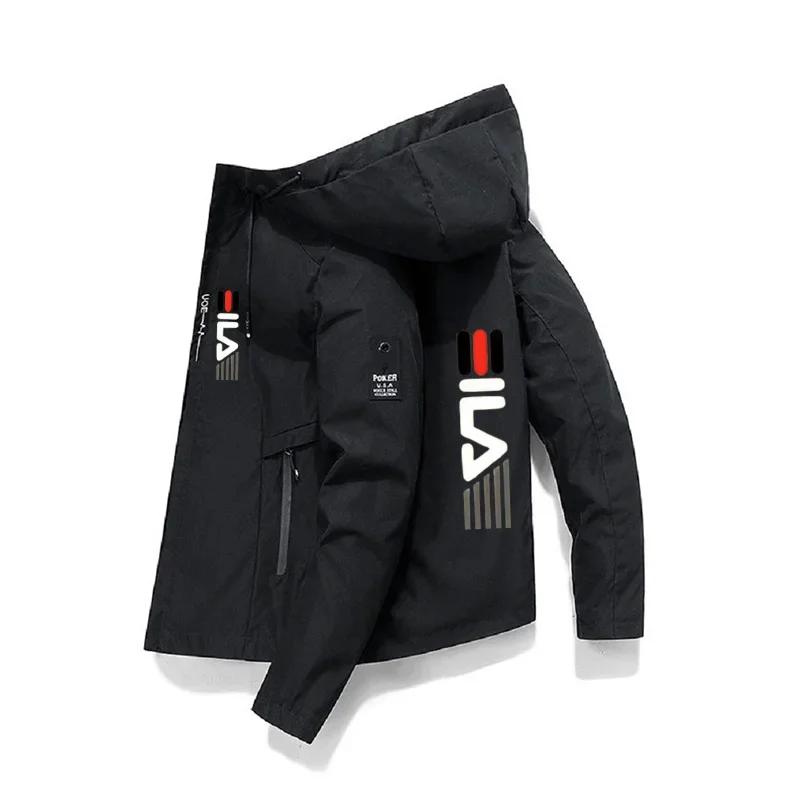 Veste de sport d'extérieur à capuche zippée coupe-vent pour homme, nouvelle collection printemps-aut