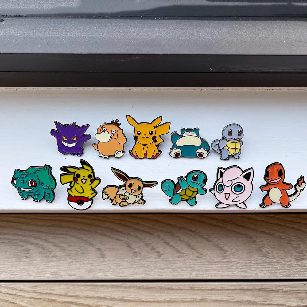 Ensemble d'épingles en émail Pikachu Gengar, 11 pièces, broches à bandes créatives pour sac à dos et