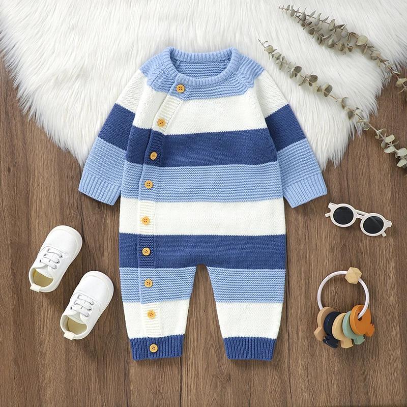 Barboteuse d'hiver pour bébé, vêtements d'automne à manches longues pour nouveau-né, garçons et fill