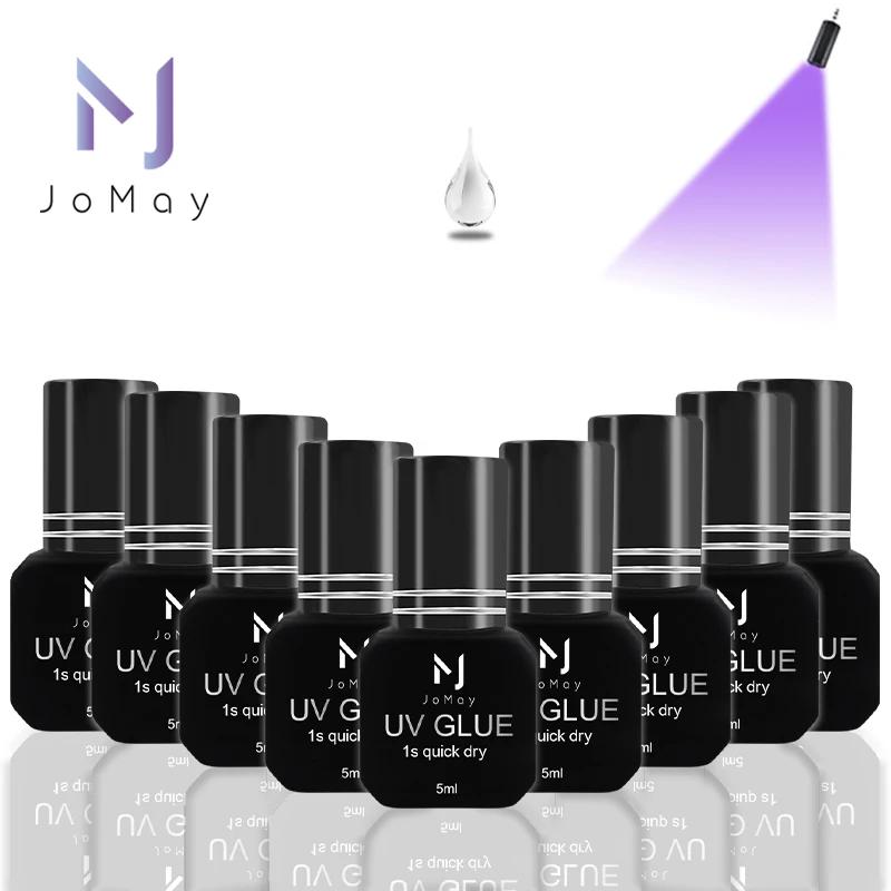 JOMAY 10 bouteilles 5ml colle UV pour cils séchage rapide en 1 seconde 75 jours colle durable pour c