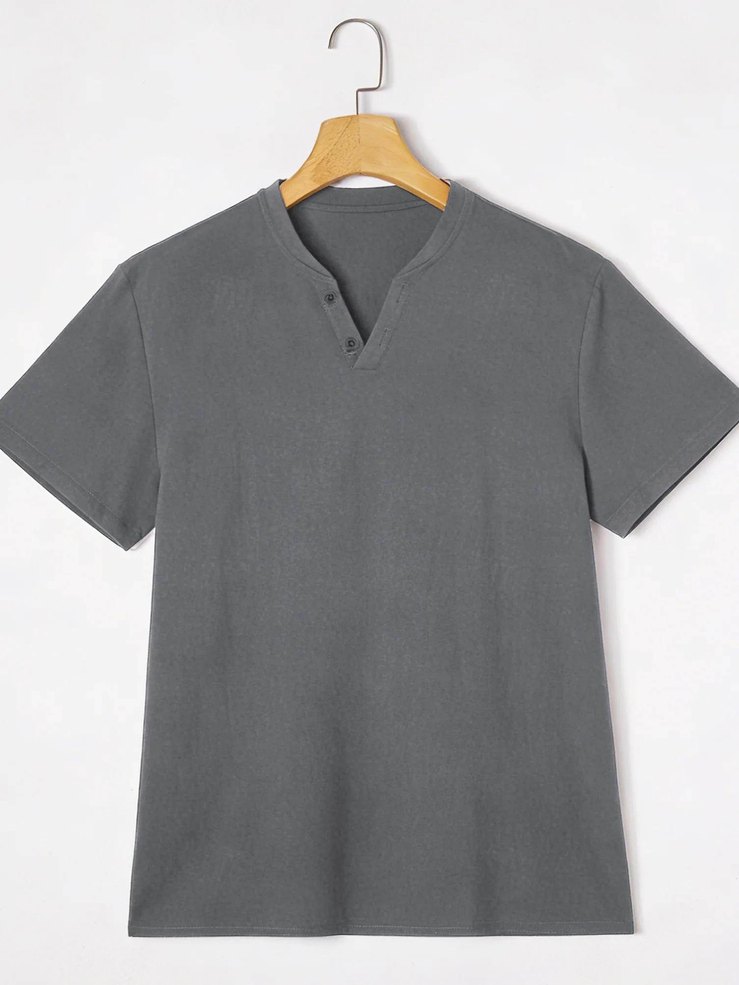 Chemise Henley blanche à manches courtes – L'indispensable léger pour l'été