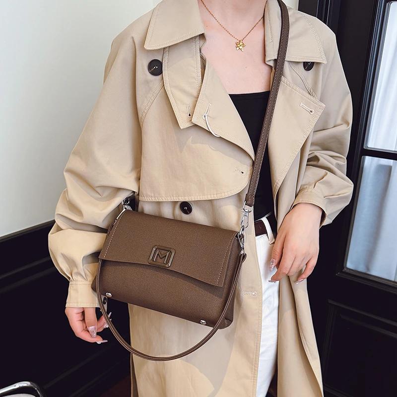Sac à bandoulière classique pour femme en cuir véritable - Sac à bandoulière de créateur célèbre, ma
