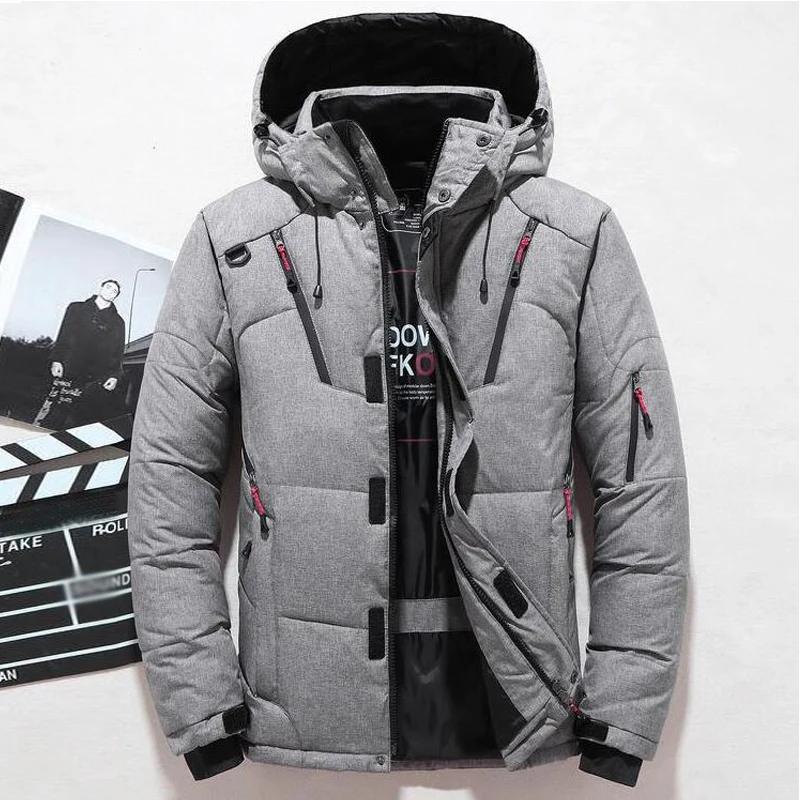 -20 degrés doudoune mâle hiver Parkas hommes blanc canard doudoune à capuche extérieur épais chaud r