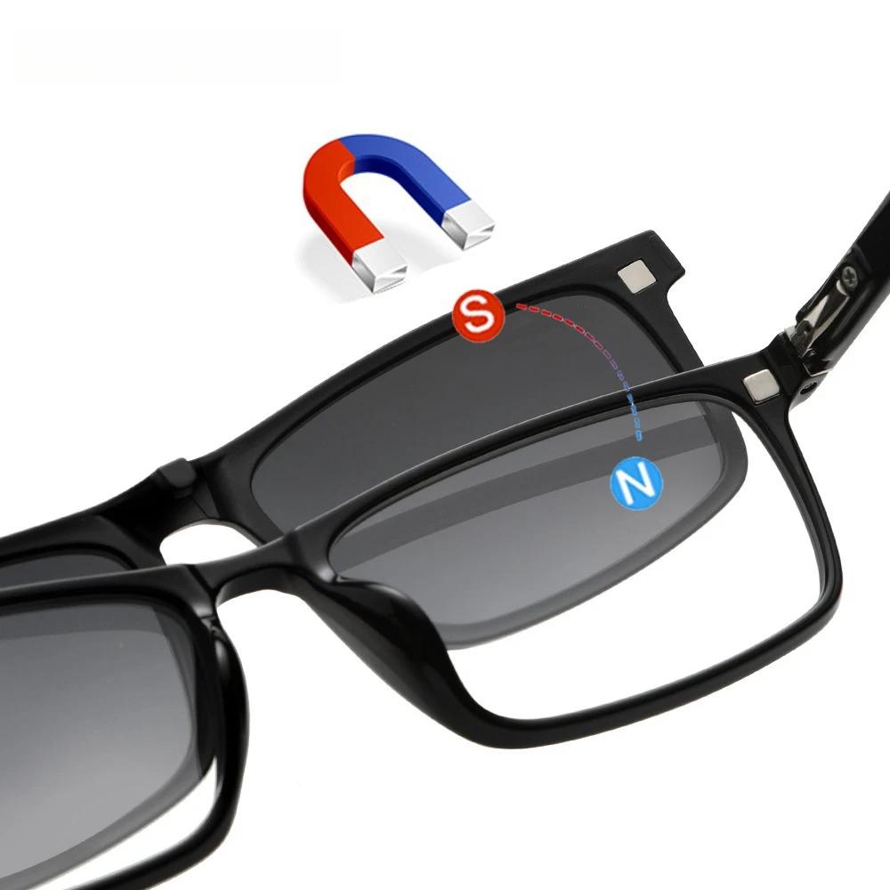 YIMARUILI mode TR90 magnétique polarisé lunettes à clipser pour femmes rétro carré optique Prescript
