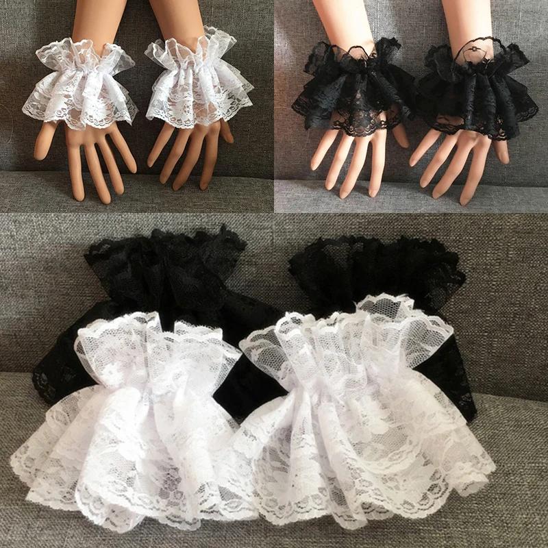 Lolita – gants à manches courtes pour la main, accessoires pour vêtements, manchettes de poignet, vo