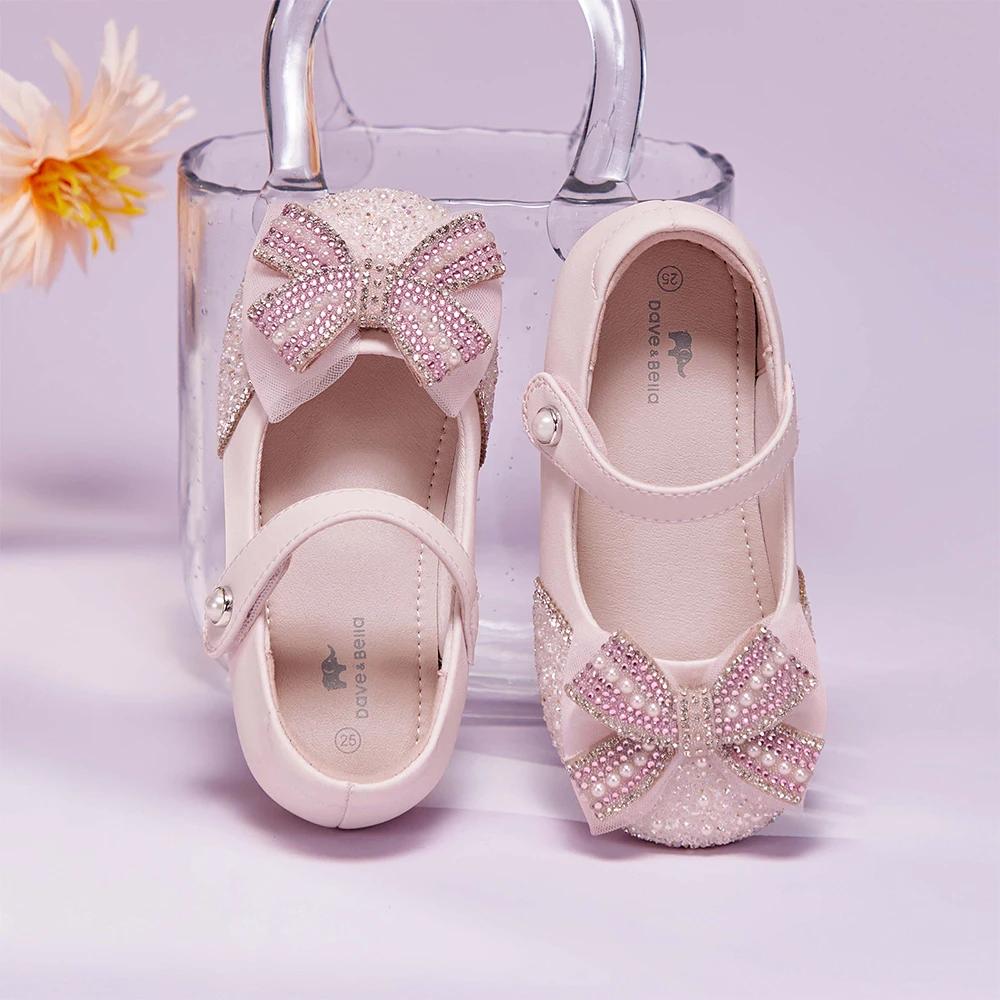 Dave Bella enfants chaussures en cuir automne printemps fille princesse chaussures anti-dérapant élé