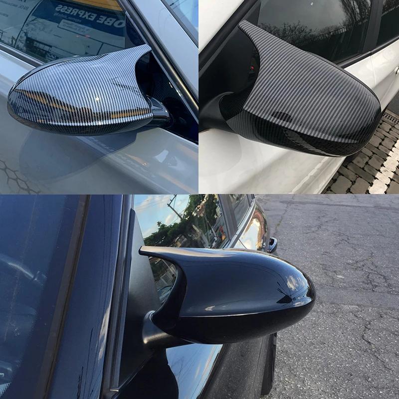 Couvercle de rétroviseur latéral noir en Fiber de carbone, capuchons de remplacement pour BMW E90 E9