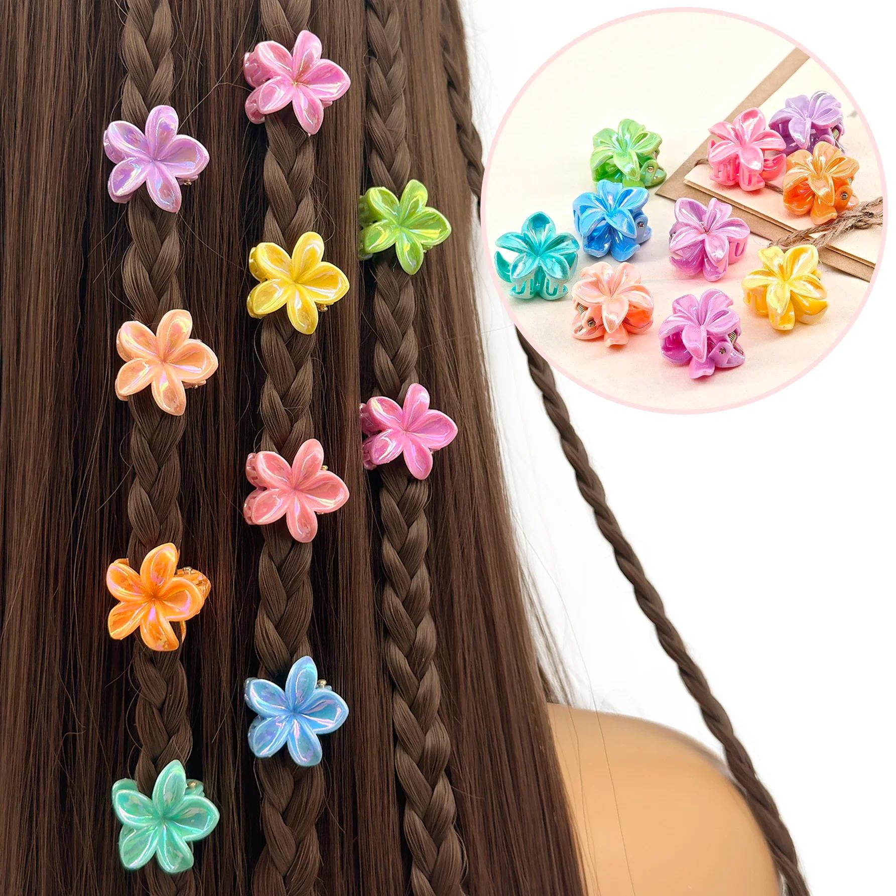 Pinces à cheveux d'été en forme de fleur de jonquille de couleurs mélangées, 10 pièces, jolies pince