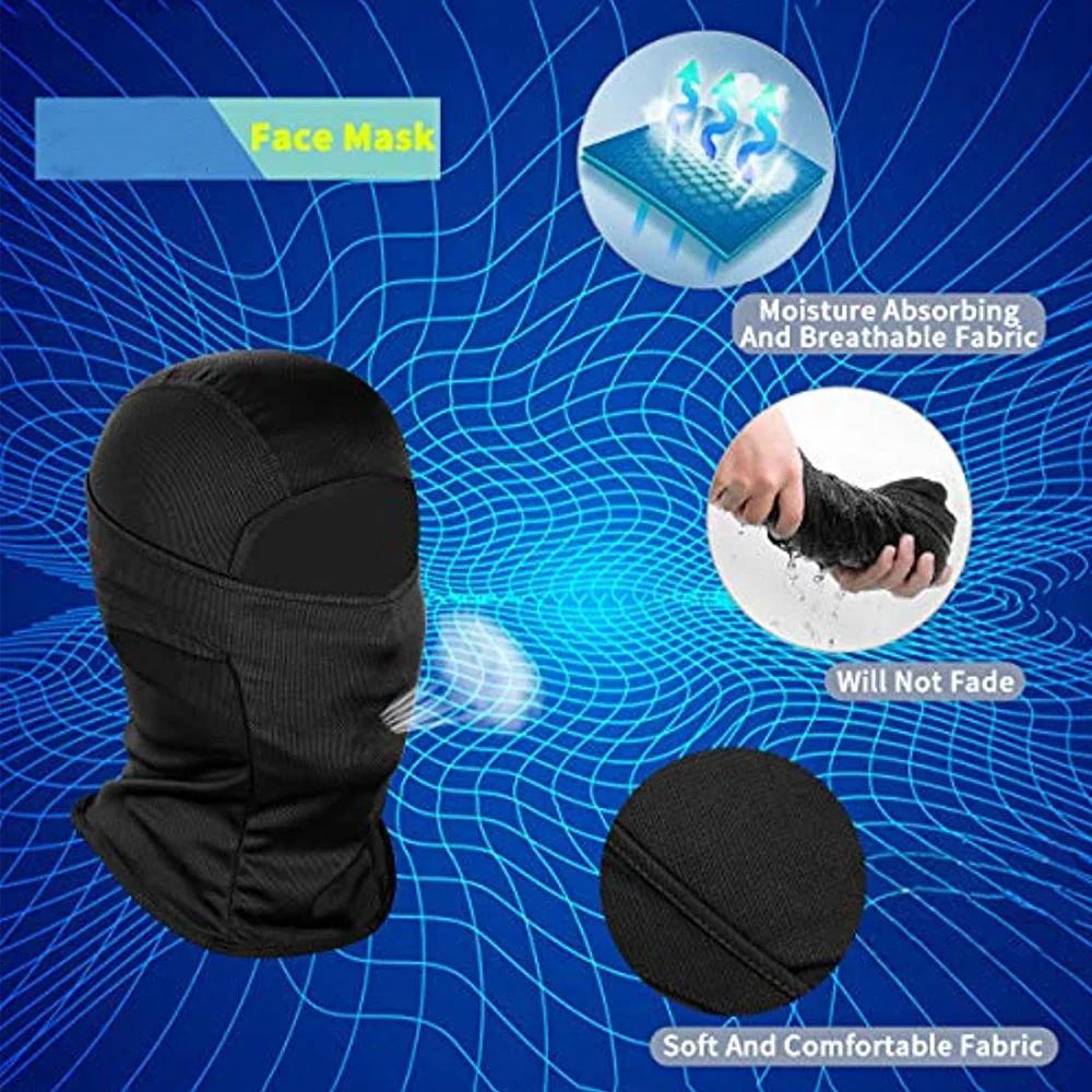 Cagoule masque facial masque de Ski pour hommes femmes masque complet capuche neige moto course temp