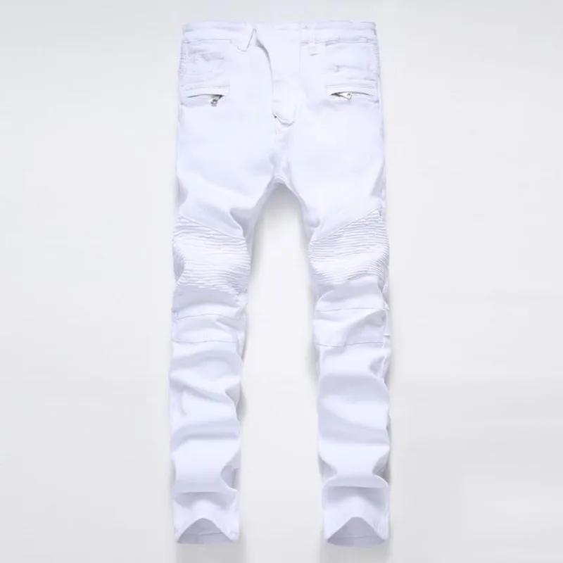 Jeans droits de motard de moto pour hommes, pantalons en denim décontractés, surintendant, streetwea