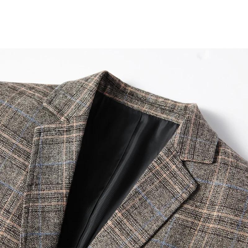 Blazer Homme Tendance Rayé avec Poches, Veste Décontractée Chic pour Homme, Col Rabattu Vintage, Man