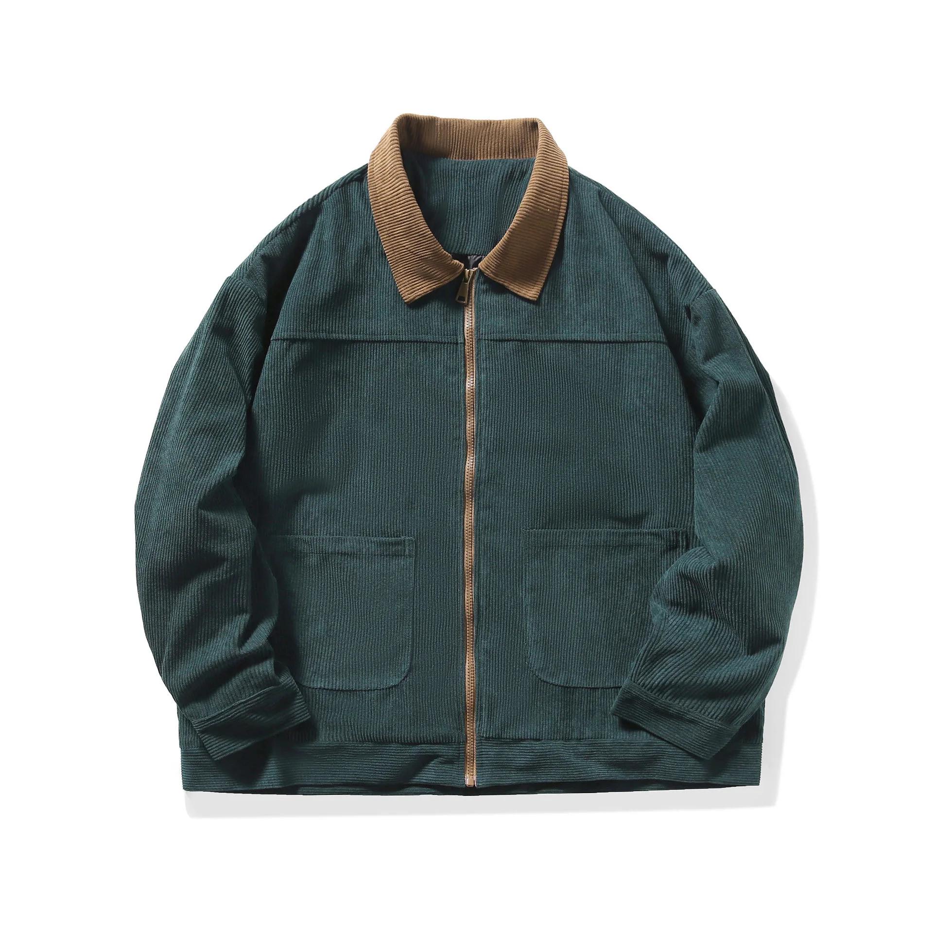 Manteau Homme Printemps Automne Couleur Contrastante Col Rabattu Veste Décontractée Ample Respirante