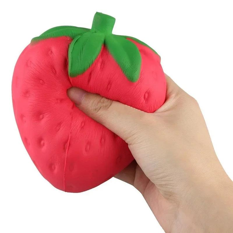 Super Jumbo fraise Squishy lente montée Antistress pour adultes Anti-anxiété Fidget jouet enfant adu