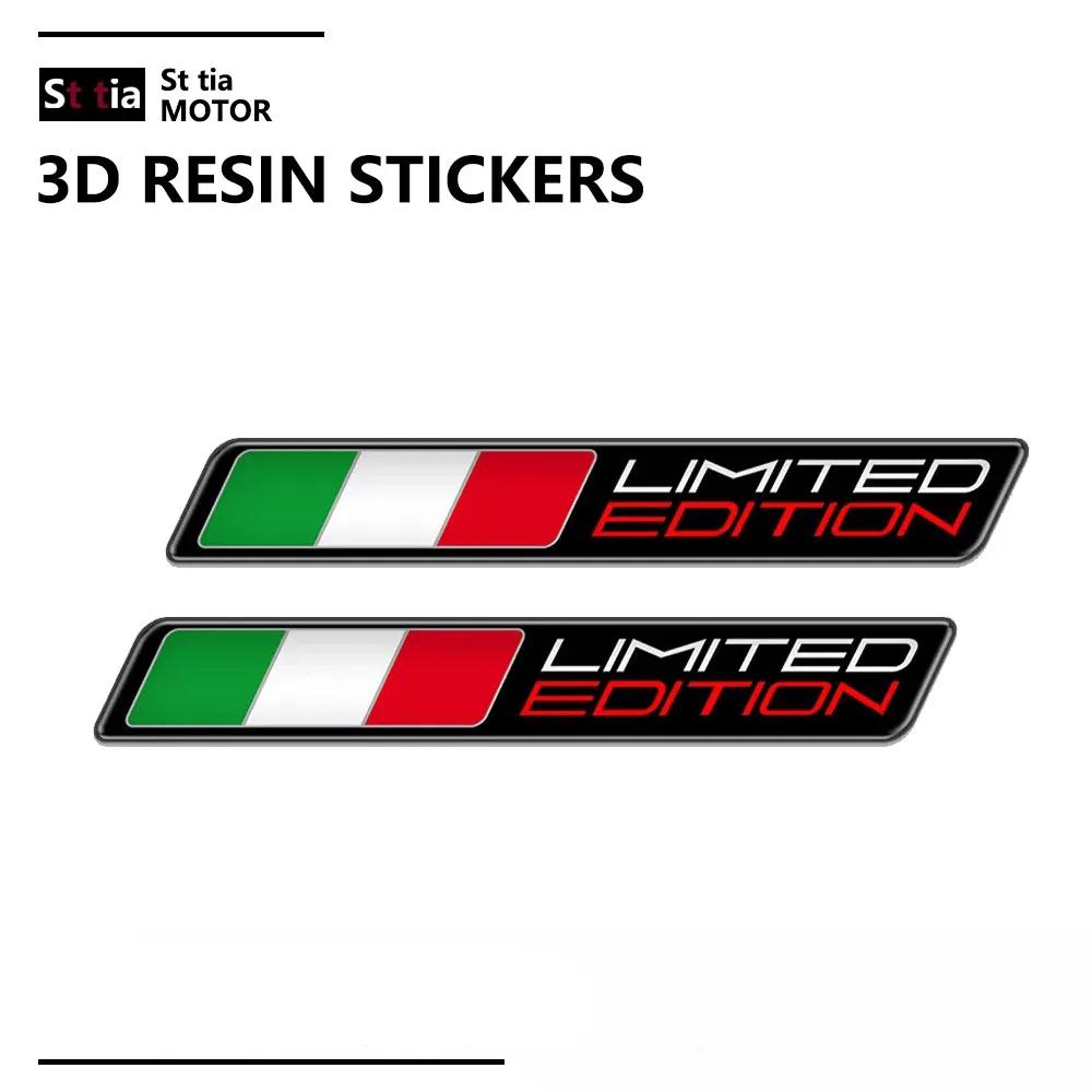 Autocollants de drapeau italien 3D pour moto, étui à autocollants en édition limitée pour Aprilia RS