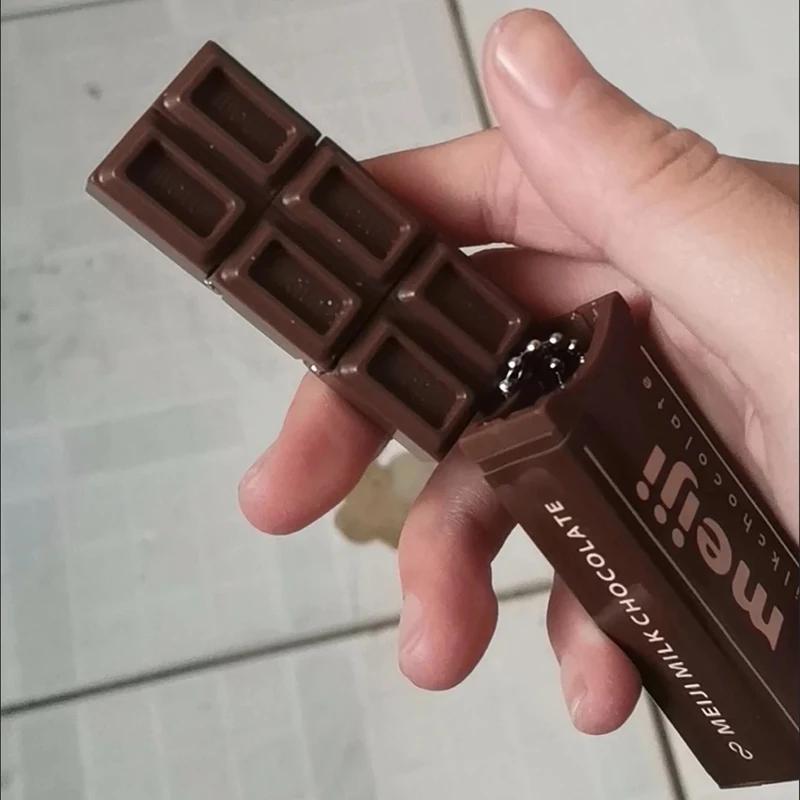 Nouveau Jouet Anti-Stress Pliable en Forme de Chocolat Meiji Style Japonais, Porte-clés Créatif, Cad