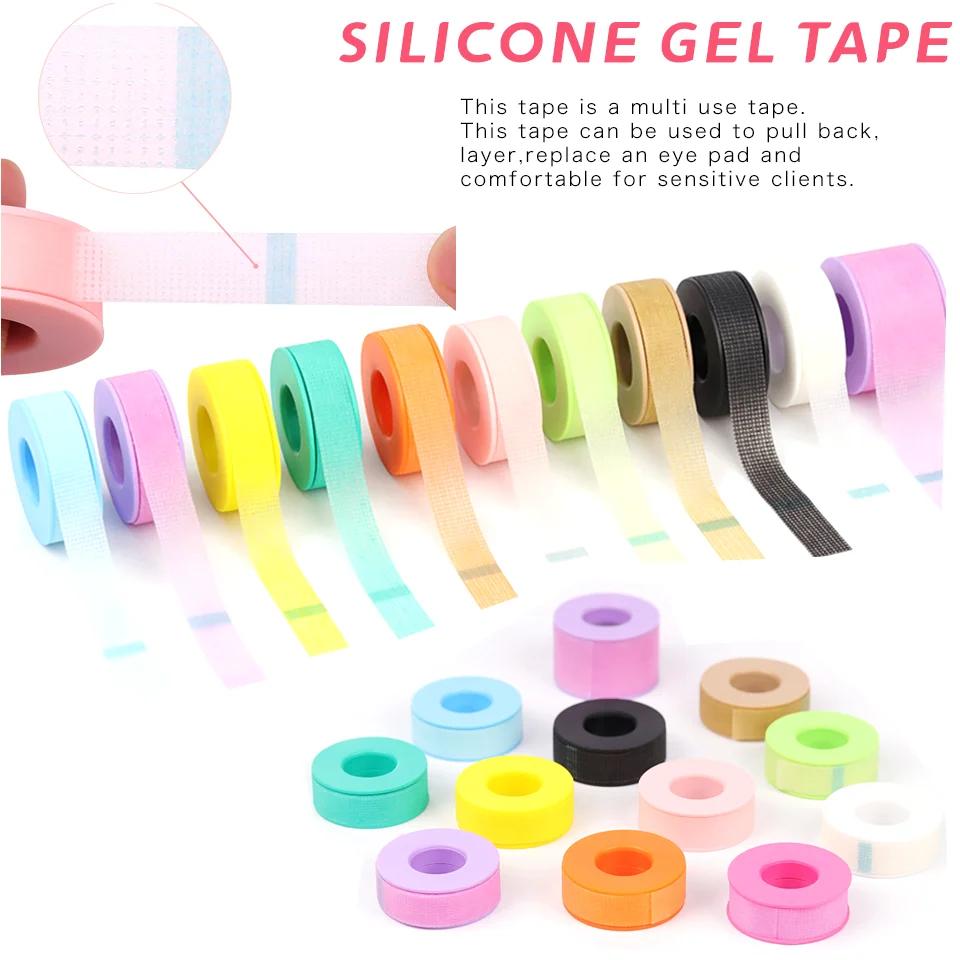 Bande de Gel de Silicone pour Extension de cils, 20 rouleaux/lot, peau sensible, multi-usage, Non ti