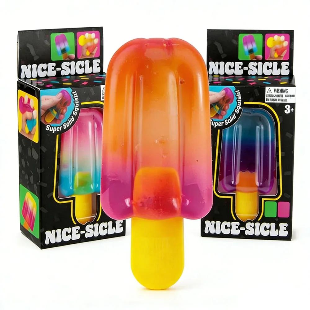 Schylling Needoh Nice Cube Sensory Nice-Sicle, cube sensoriel anti-stress, objet à presser anti-anxi
