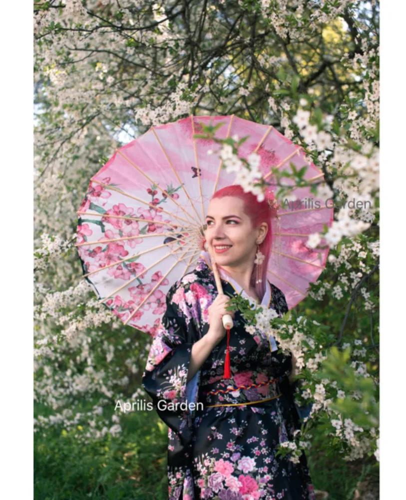 Injgrill-Parapluie japonais pour femmes, 82cm, sans fleurs, danse des prHub, décoratif, chinois, pap
