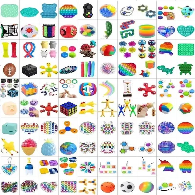 Jouets Fidget aléatoires, paquet de cadeaux mystère, boîte Surprise 300, ensemble de Fidget différen