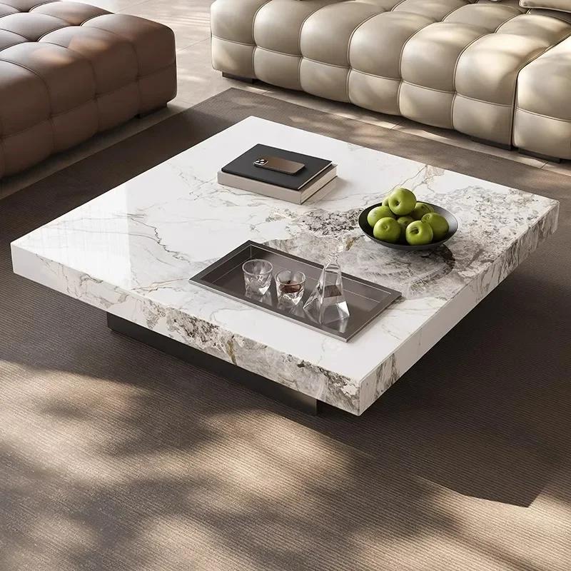 Table basse minimaliste Unique de luxe design moderne Table basse nordique esthétique debout mobile 