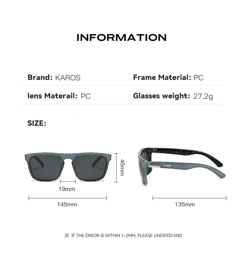 KAROS Lunettes de soleil polarisées de style rétro avec filtre UV400, construction durable pour homm