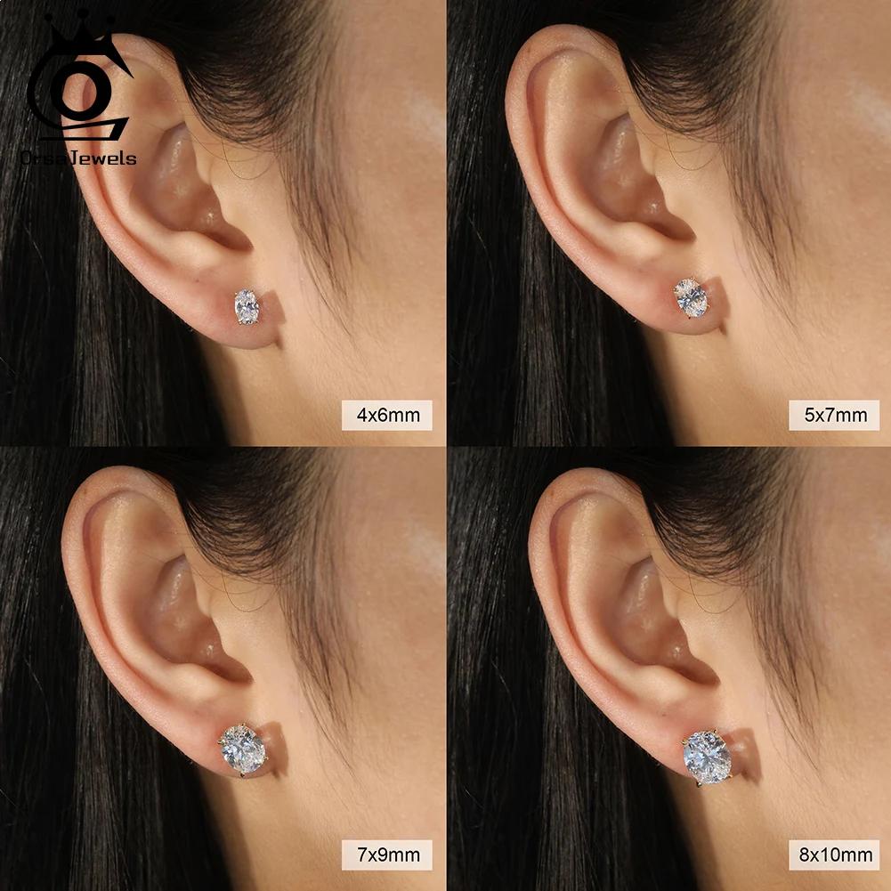 ORSA JEWELS exquis 925 boucles d'oreilles en argent Sterling Zircon pour les femmes brillant 8A Prem